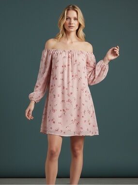 Wilfred‎ Wmns XS Alana Spring Medley Pink Rose Dress $158 NEW Aritzia Babydoll